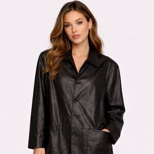 Women's Peaches En Regalia, leather jacket, Color - Black, Size 44 R